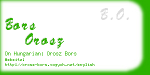 bors orosz business card